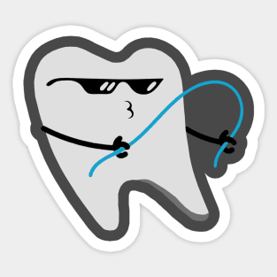 Flossing Tooth Sticker
